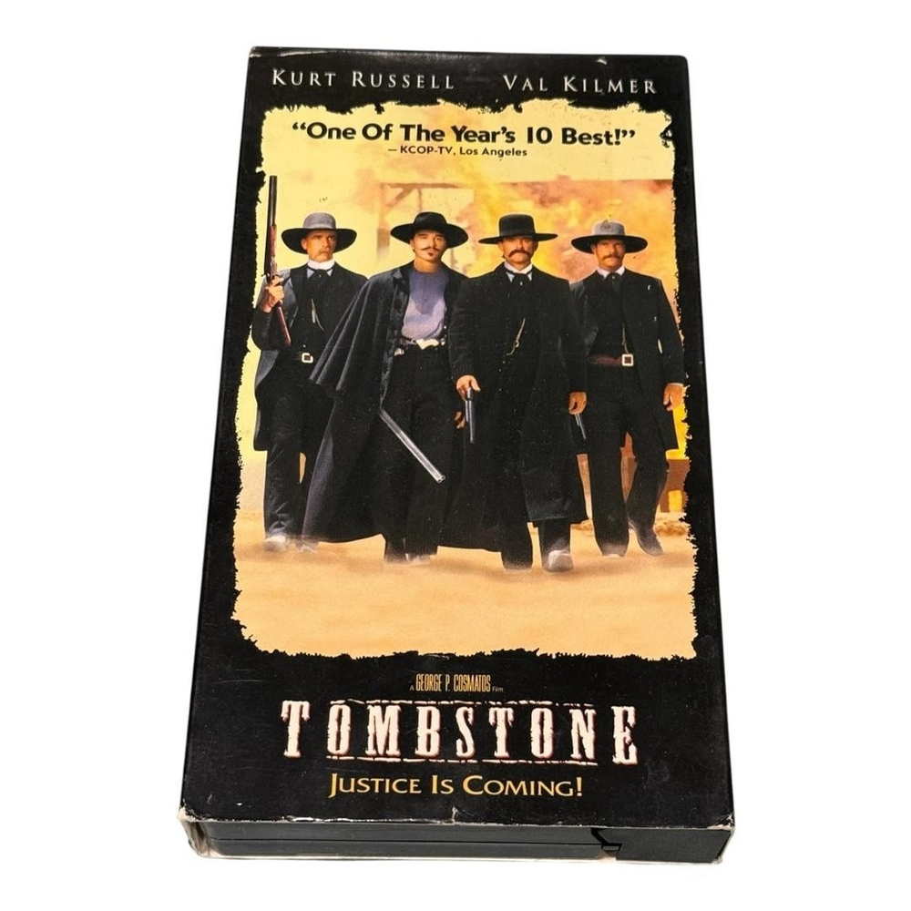 Vintage Tombstone VHS 1993 Western Movie R 130 Min NTSC CC Hollywood Pictures